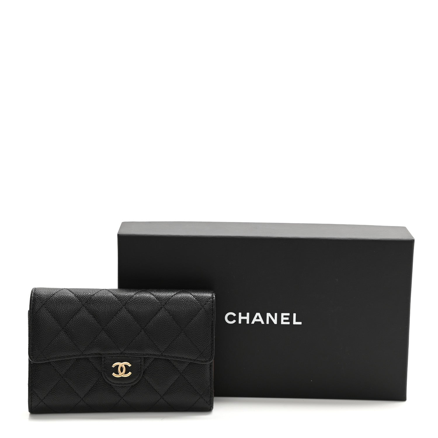 Chanel Caviar Quilted Medium Flap Wallet Black 9 of 9