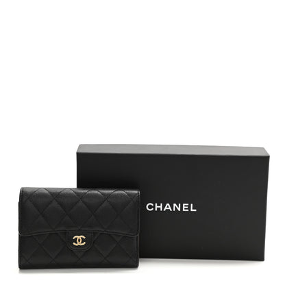 Chanel Caviar Quilted Medium Flap Wallet Black 9 of 9