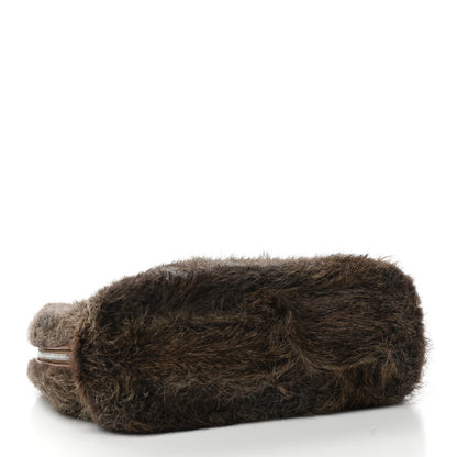 Fendi Fur Calfskin Romano Selleria Shoulder Bag Brown 4 of 6