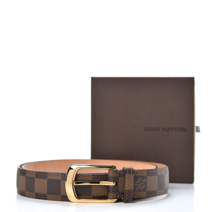 Louis Vuitton Damier Ebene 30mm Ellipse Belt 100 40 6 of 6