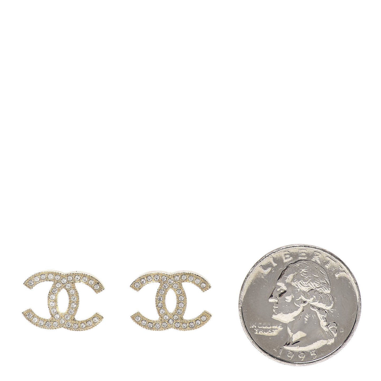 Crystal CC Earrings Gold