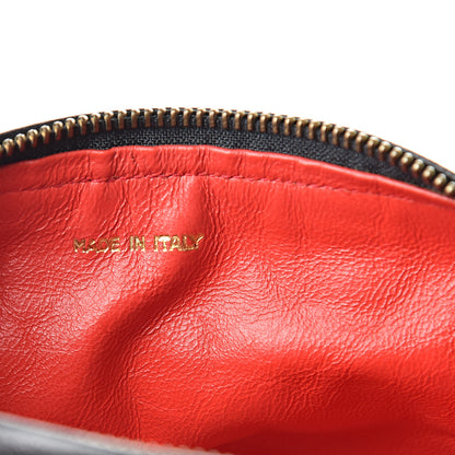 Chanel Satin Round Quilted Jeweled Charm Cosmetic Case Black 7 of 9