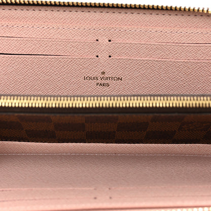 Louis Vuitton Damier Ebene Clemence Wallet Rose Ballerine 5 of 6