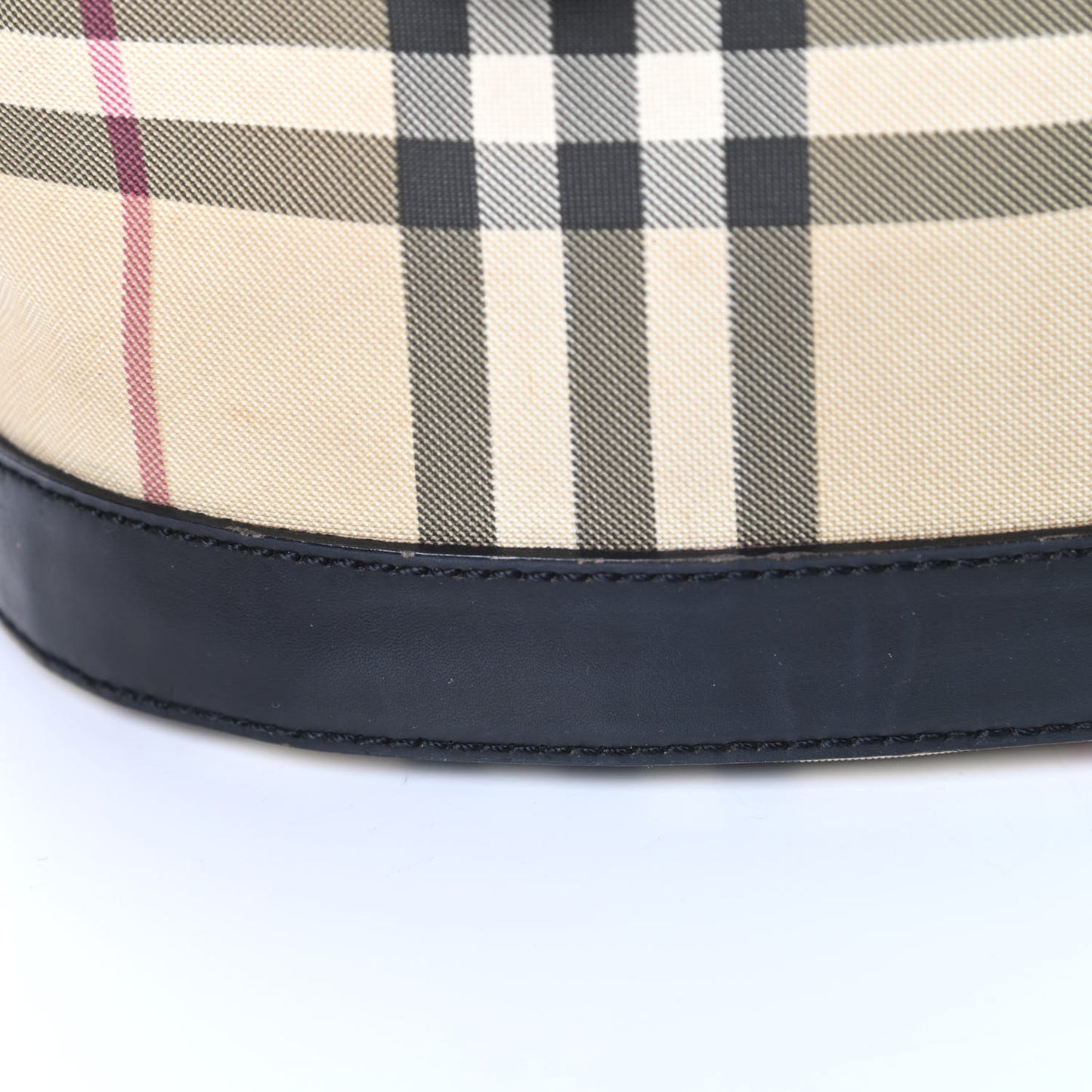 House Check Bucket Bag Black