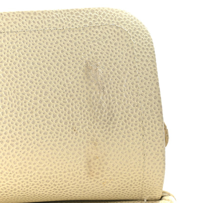 Chanel Caviar Quilted Medium Double Flap White 11 of 12