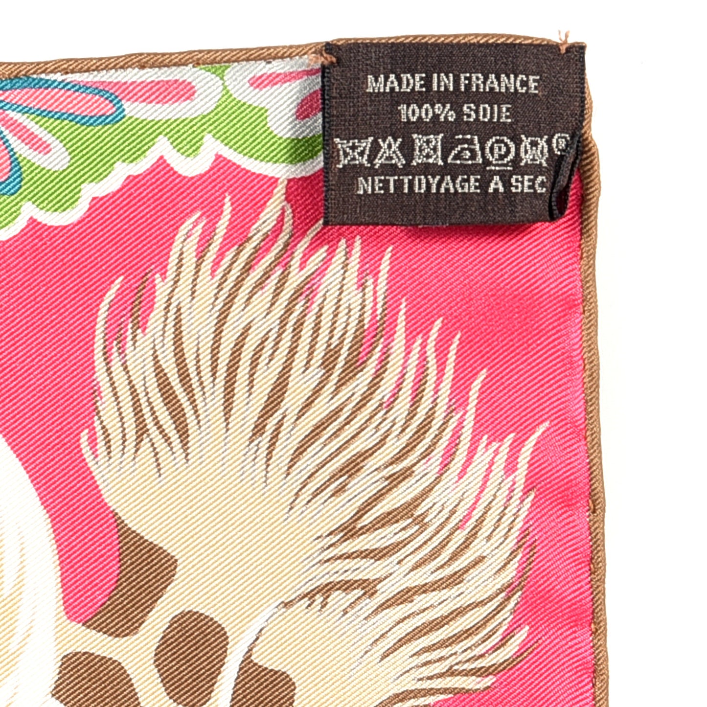 Silk The Three Graces Zoom Scarf 45 Rose Vif Tabac Vert