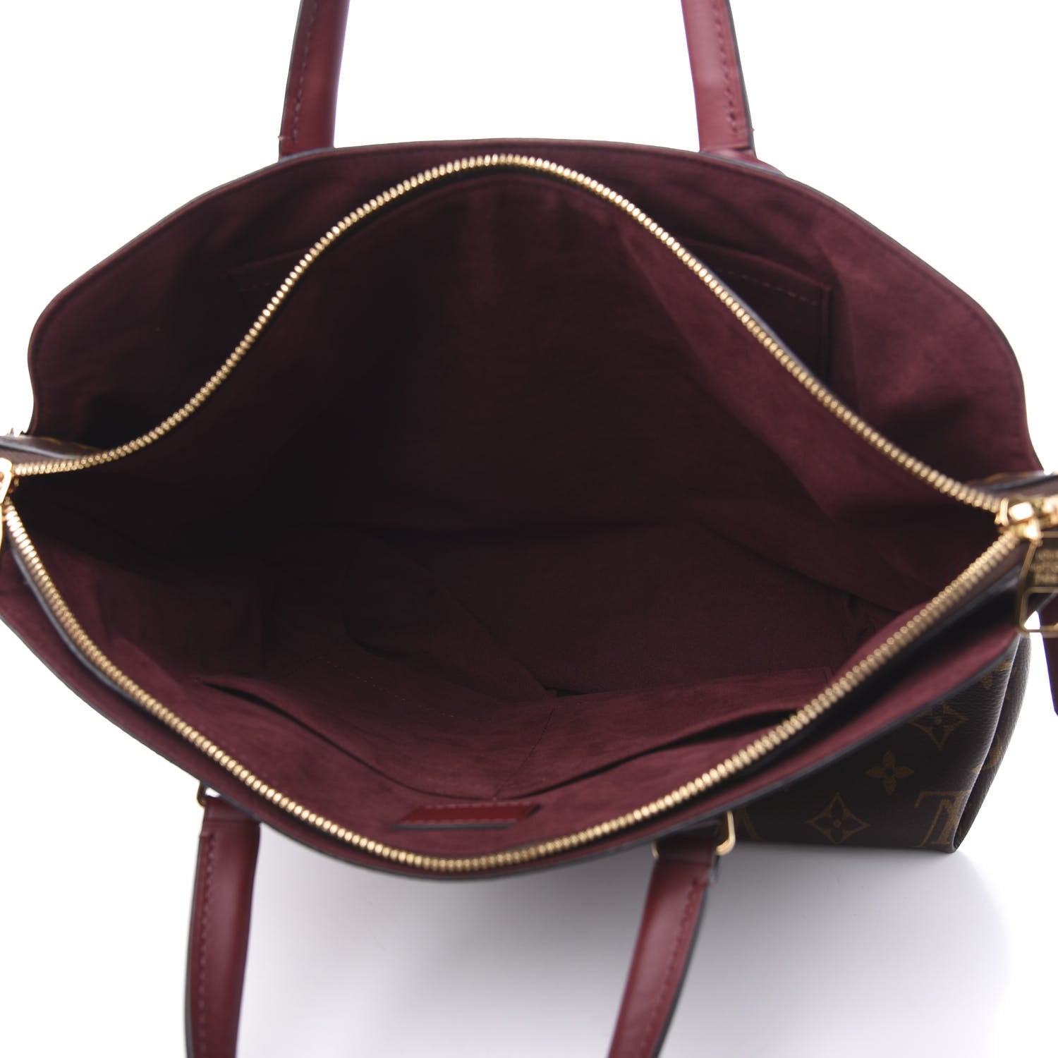 Louis Vuitton Monogram Flower Zipped Tote MM Bordeaux 6 of 9