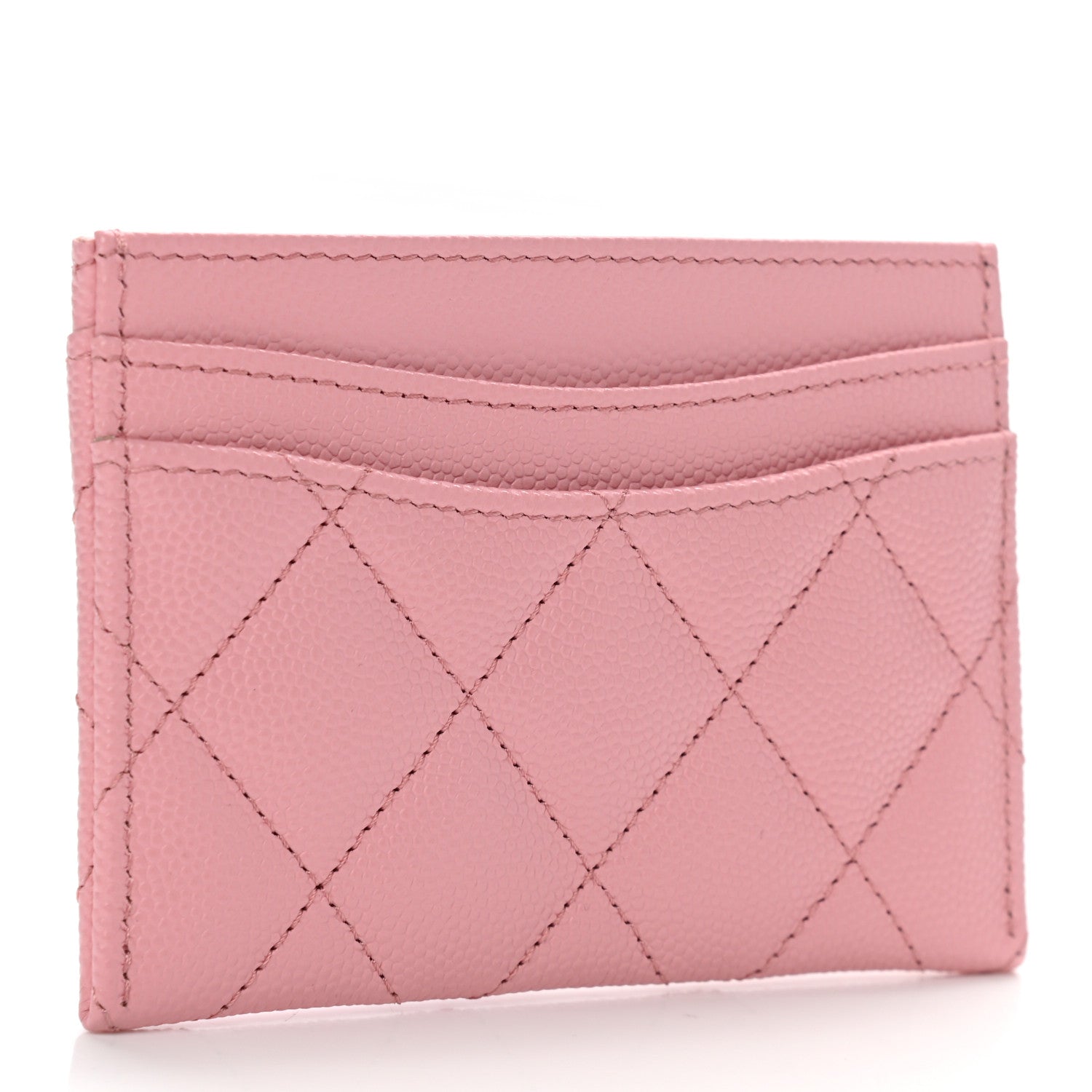 Chanel Caviar Quilted Card Holder Pink 3 of 9