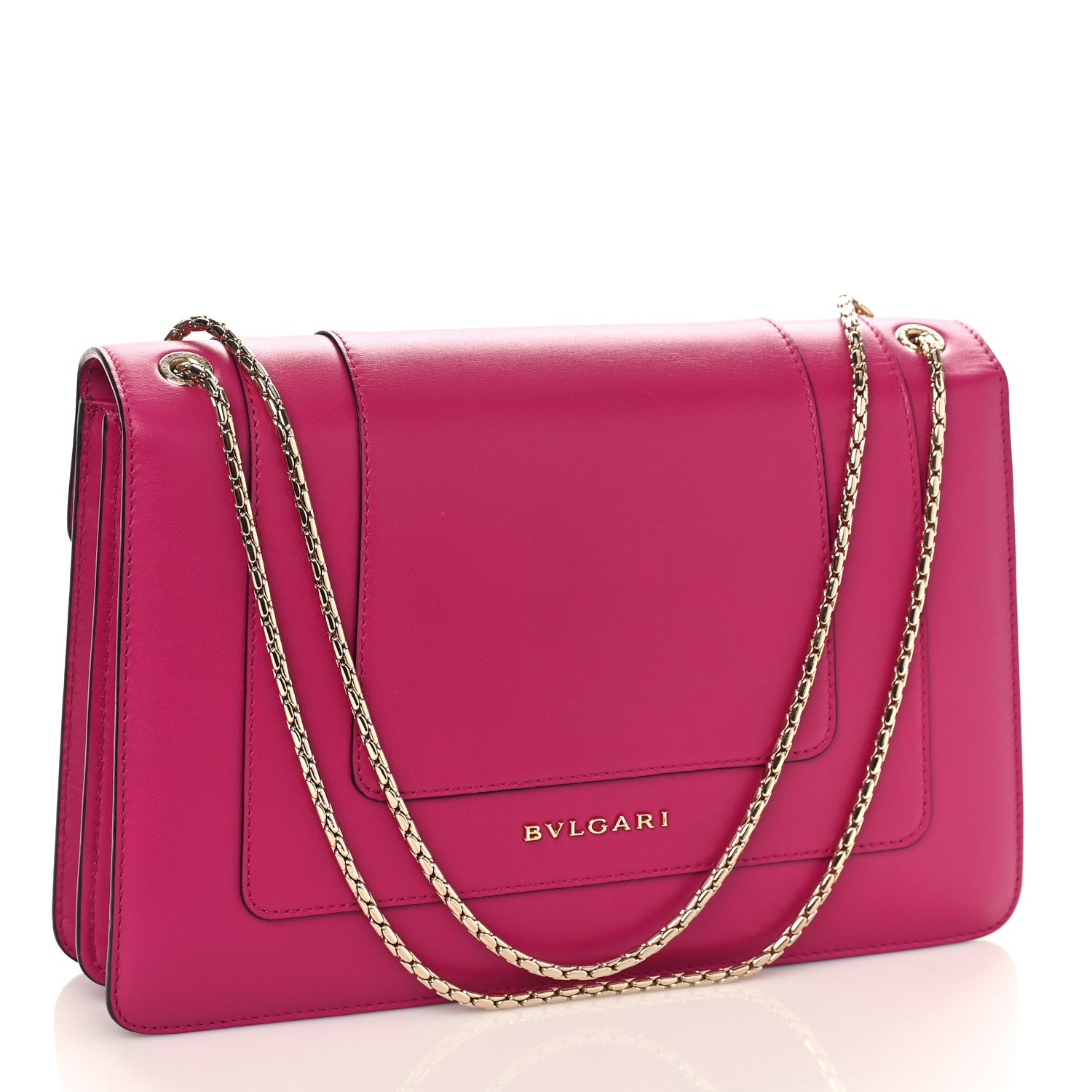 Bulgari Calfskin Serpenti Forever Shoulder Bag Pink 2 of 10