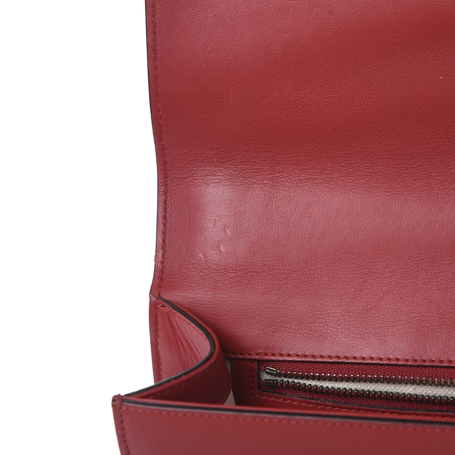 Gucci Calfskin Web Medium Peony Chain Shoulder Bag Red 12 of 16
