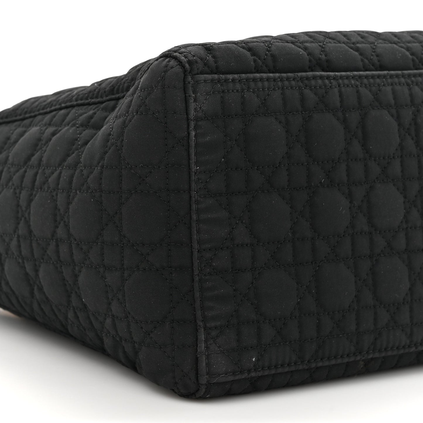 Nylon Cannage Medium Lady Dior Black