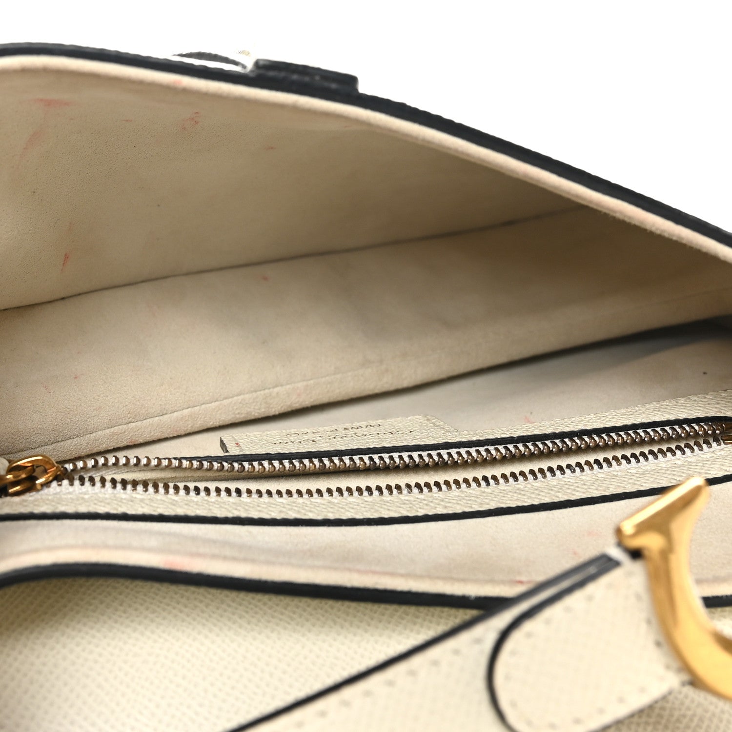 Christian Dior Grained Calfskin Saddle Bag White 5 of 11