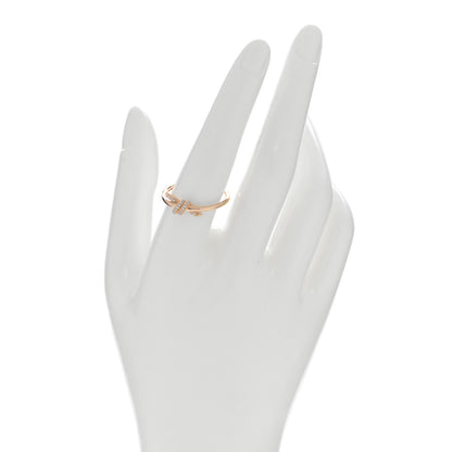 Tiffany 18K Rose Gold Diamond Small Knot Ring 60 9 2 of 4