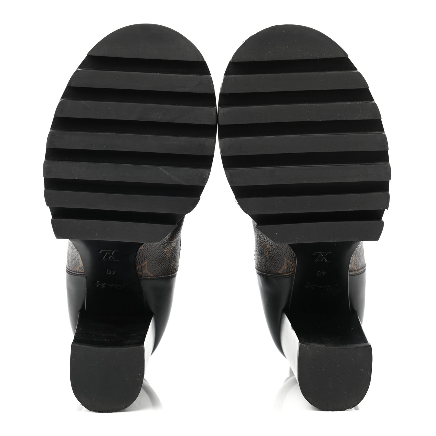 Calfskin Monogram Star Trail Ankle Boots 40 Black