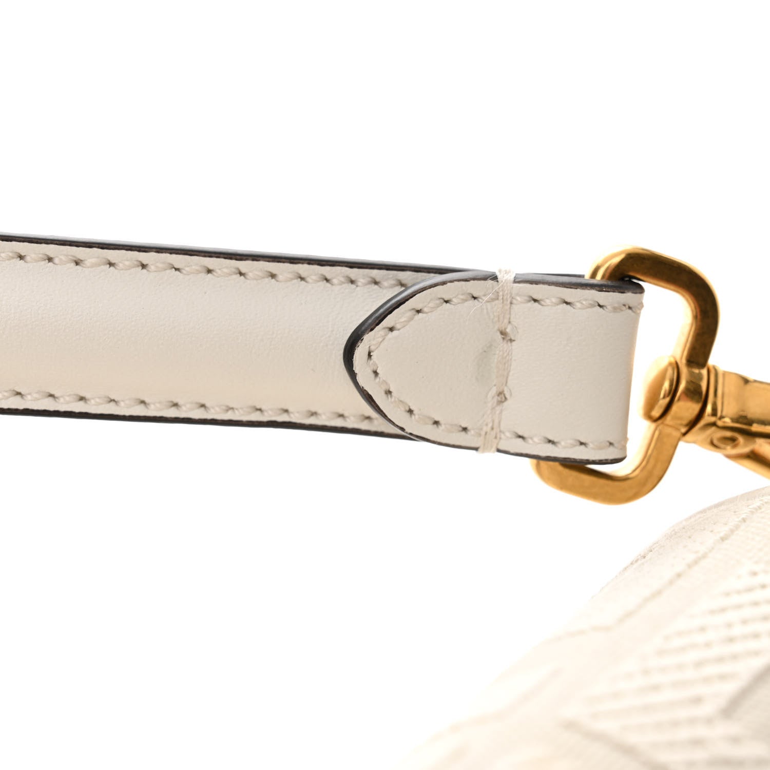 Fendi Canvas Vitello King Extra Strap FF Embroidered Baguette White Ice 12 of 12