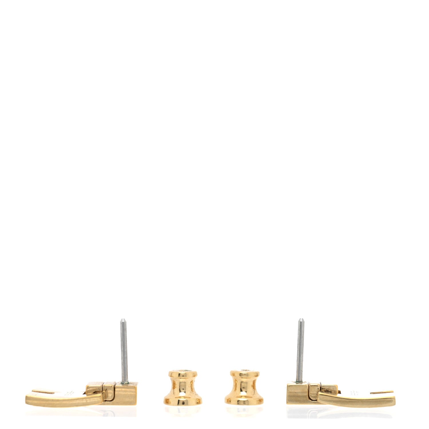 Hermes Rose Gold Lacquer Eileen Earrings Pink 3 of 5