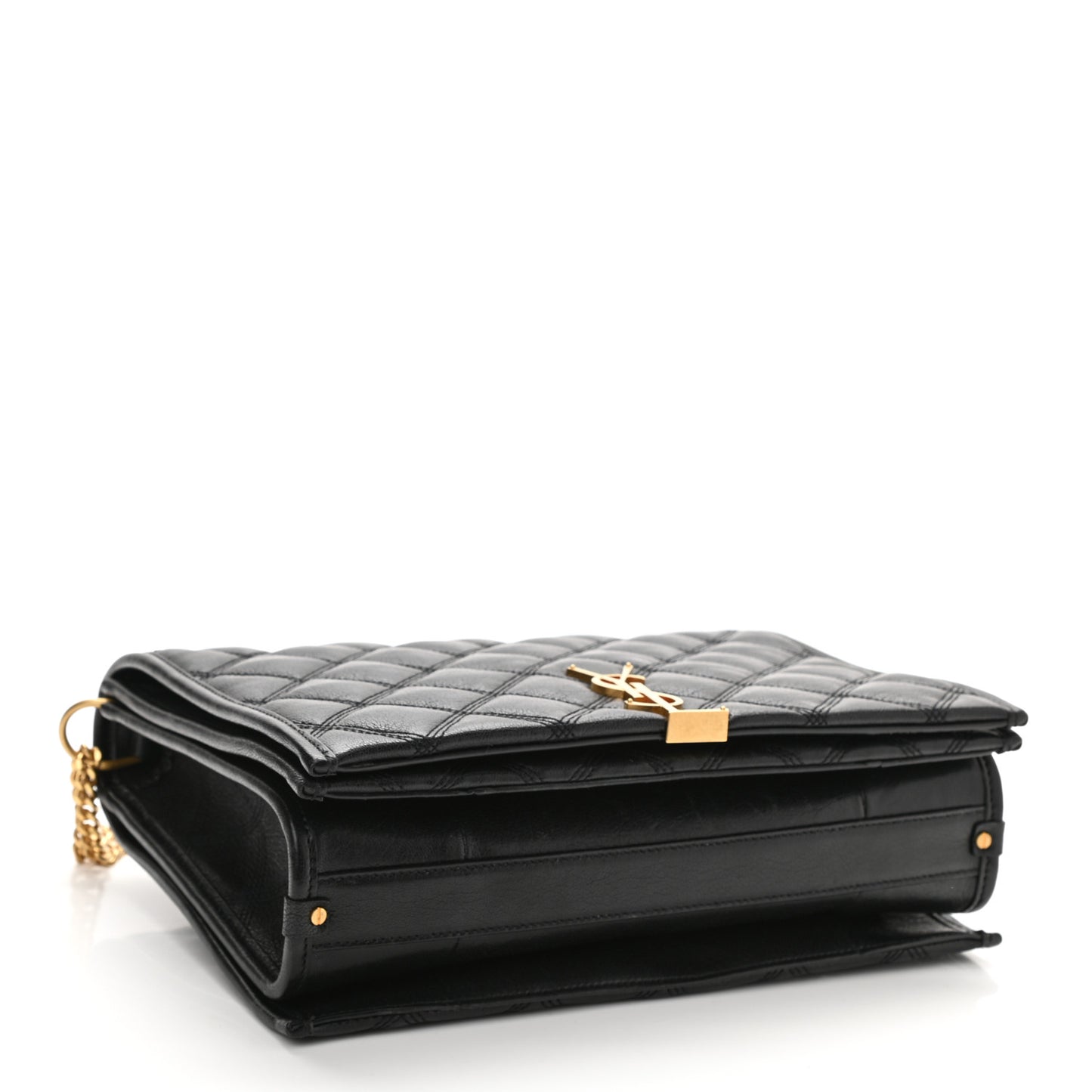 Lambskin Quilted Small Becky Chain Bag Black