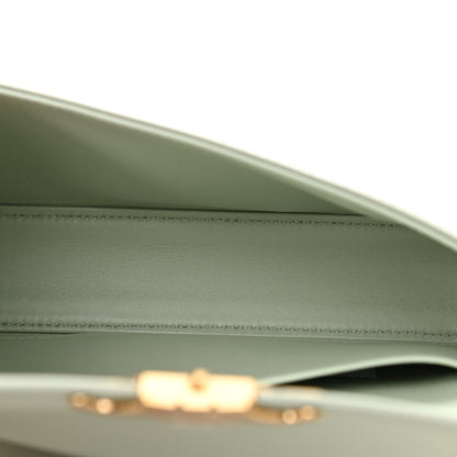 Celine Shiny Calfskin Triomphe Chain Shoulder Bag Jade 5 of 10
