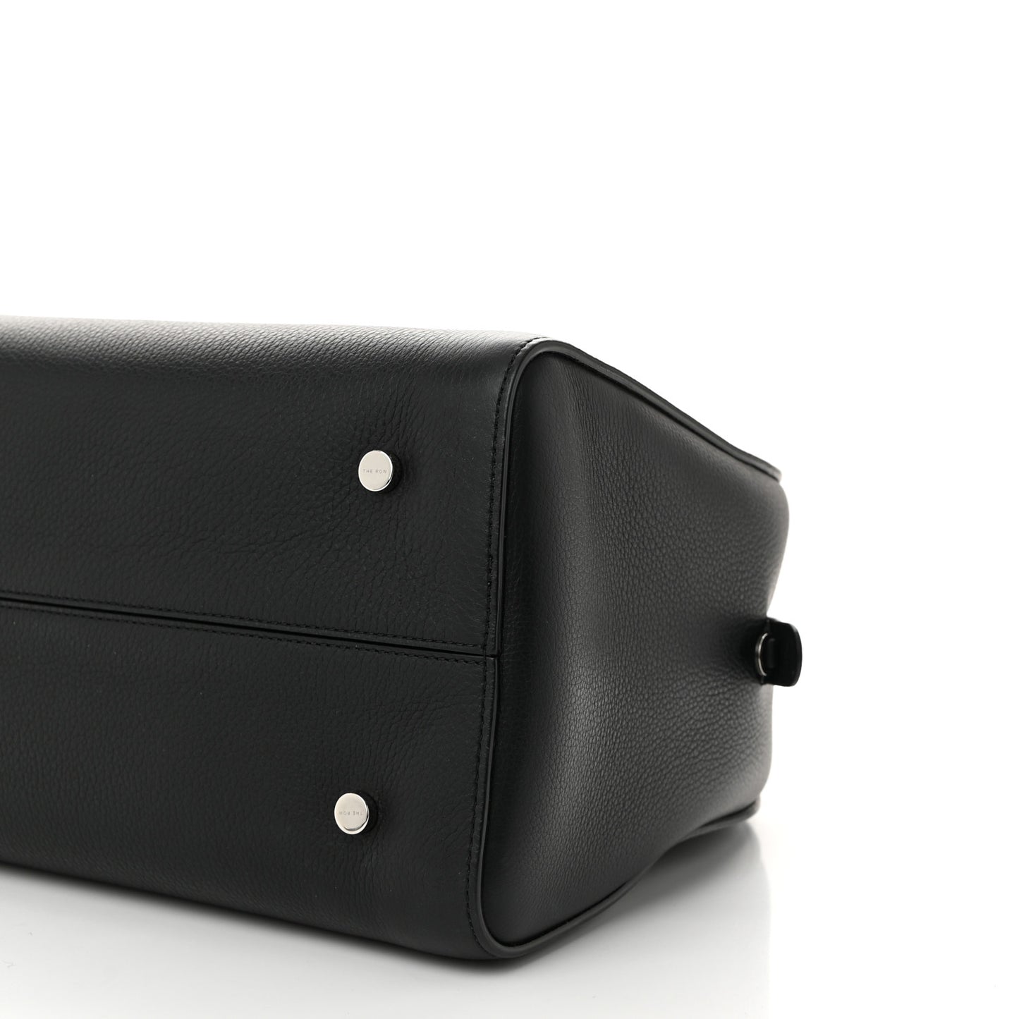 Grained Calfskin Bowling Bag Two Black