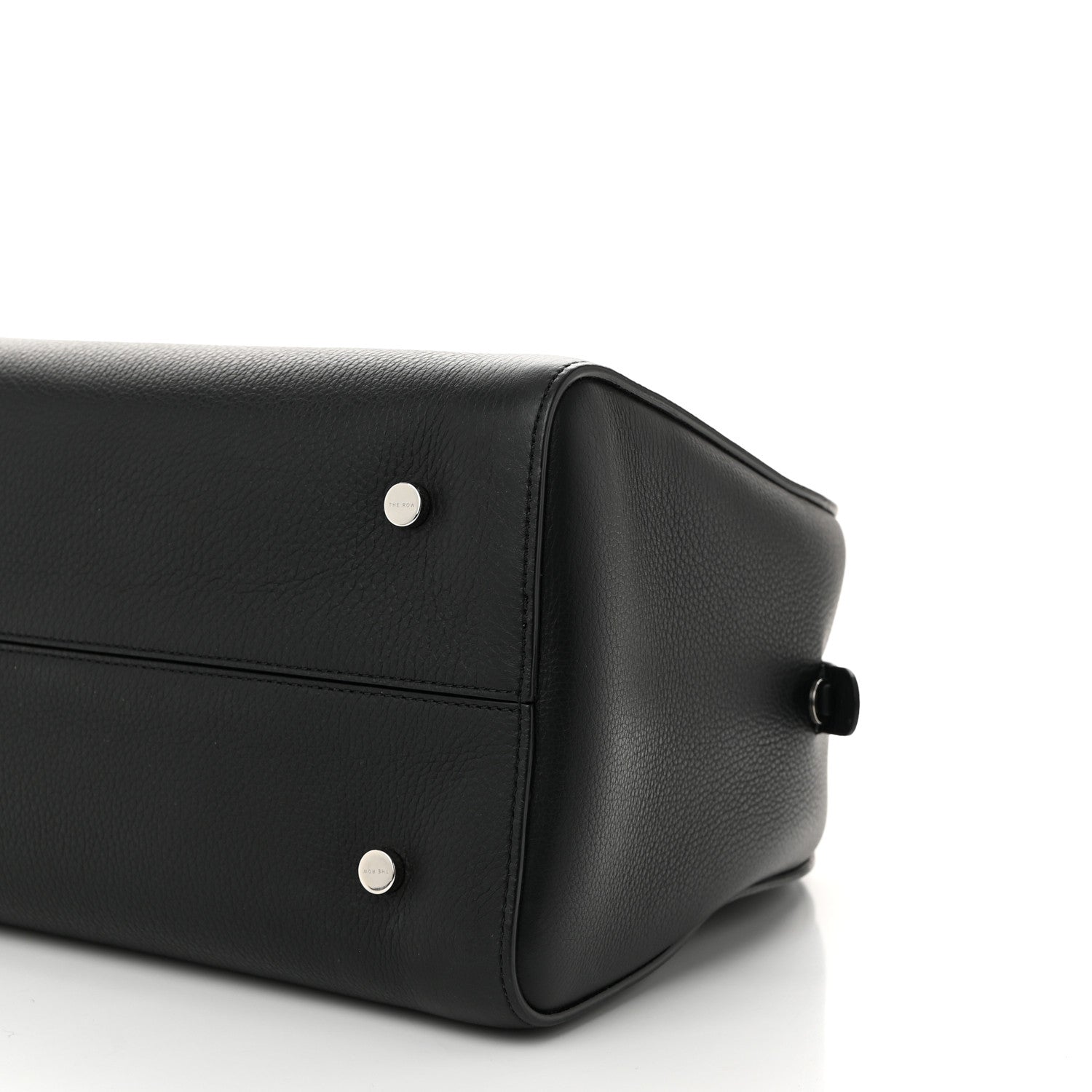 The Row Grained Calfskin Bowling Bag Two Black 9 of 9