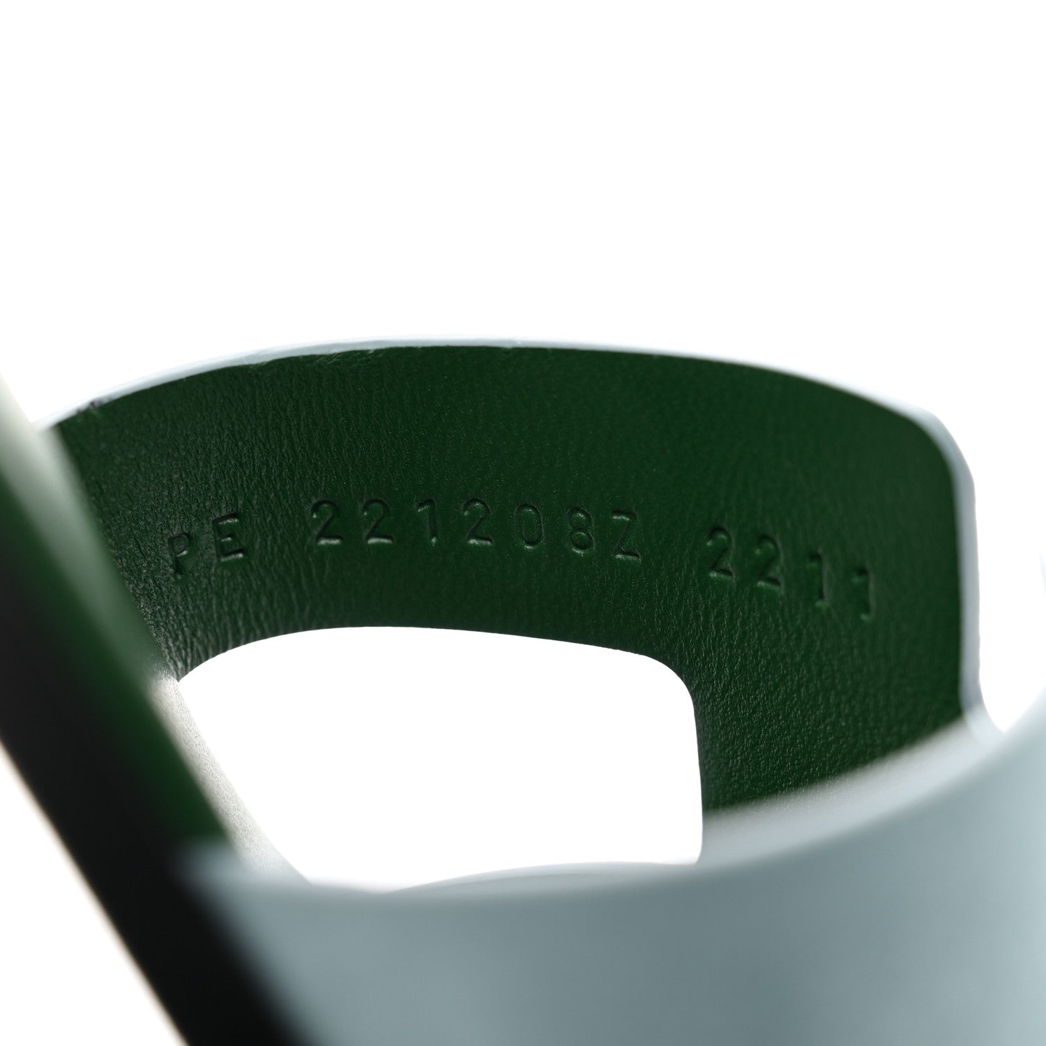 Hermes Suede Goatskin Oran Sandals 37 Vert D’eau Vert Anglais 8 of 9