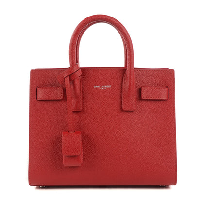 Saint Laurent Grained Calfskin Nano Sac De Jour Lipstick Red 1 of 7