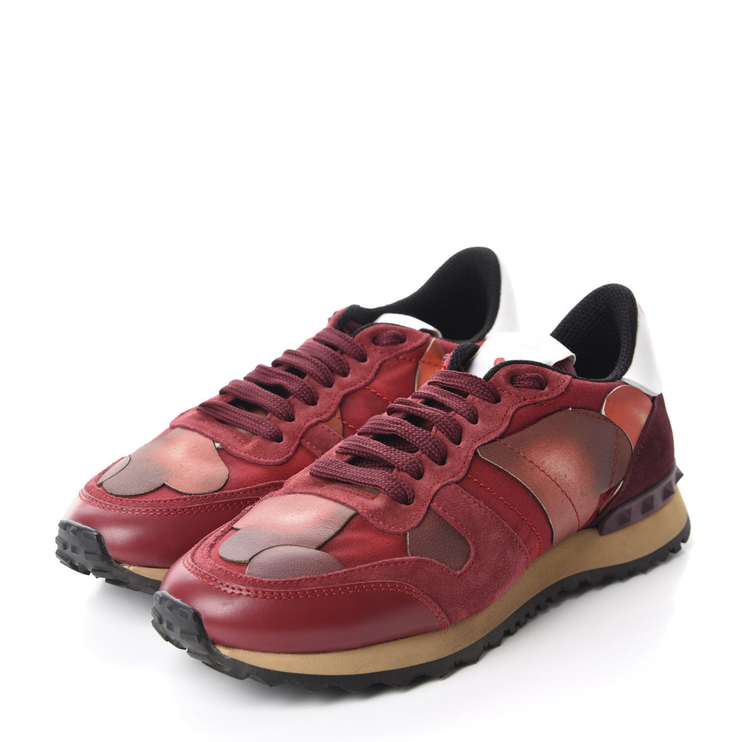 Fabric Suede L'Amour Womens Rockrunner Sneakers 37.5 Red