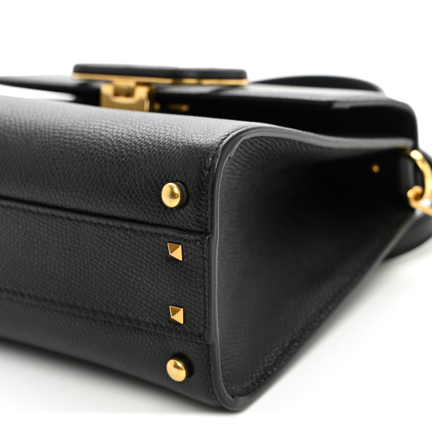Valentino Garavani Grainy Calfskin Small VSling Top Handle Bag Black 8 of 8