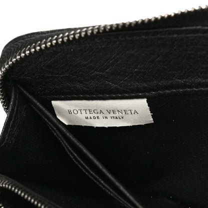 Bottega Veneta Ostrich Zip Around Wallet Black 7 of 11