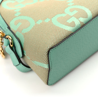 Gucci Monogram Jumbo GG Textured Dollar Calfskin Small Ophidia Dome Shoulder Bag Beige Pepperlight Mint 9 of 11