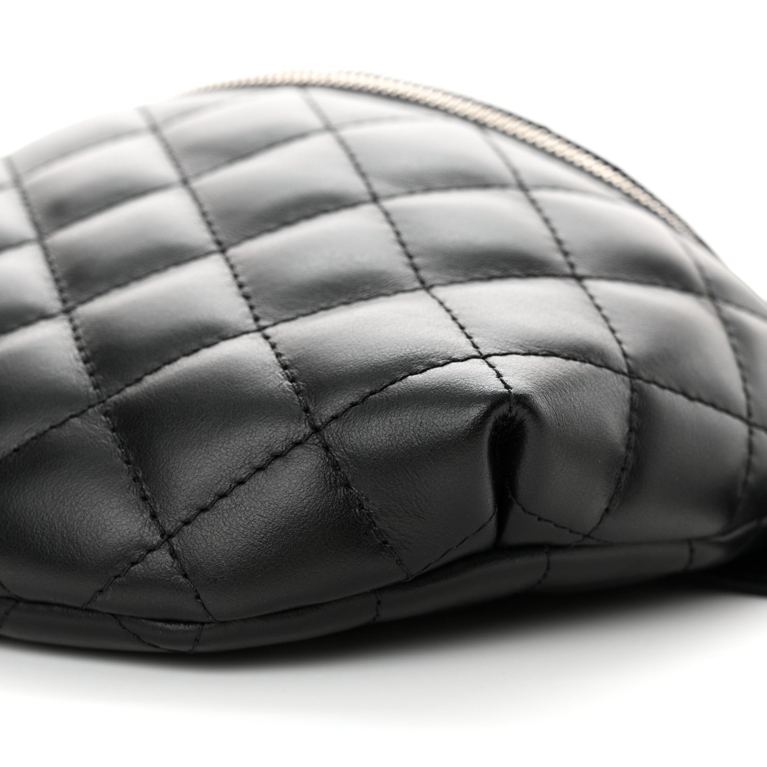 Chanel Calfskin Quilted Waist Belt Bag Black 11 of 14