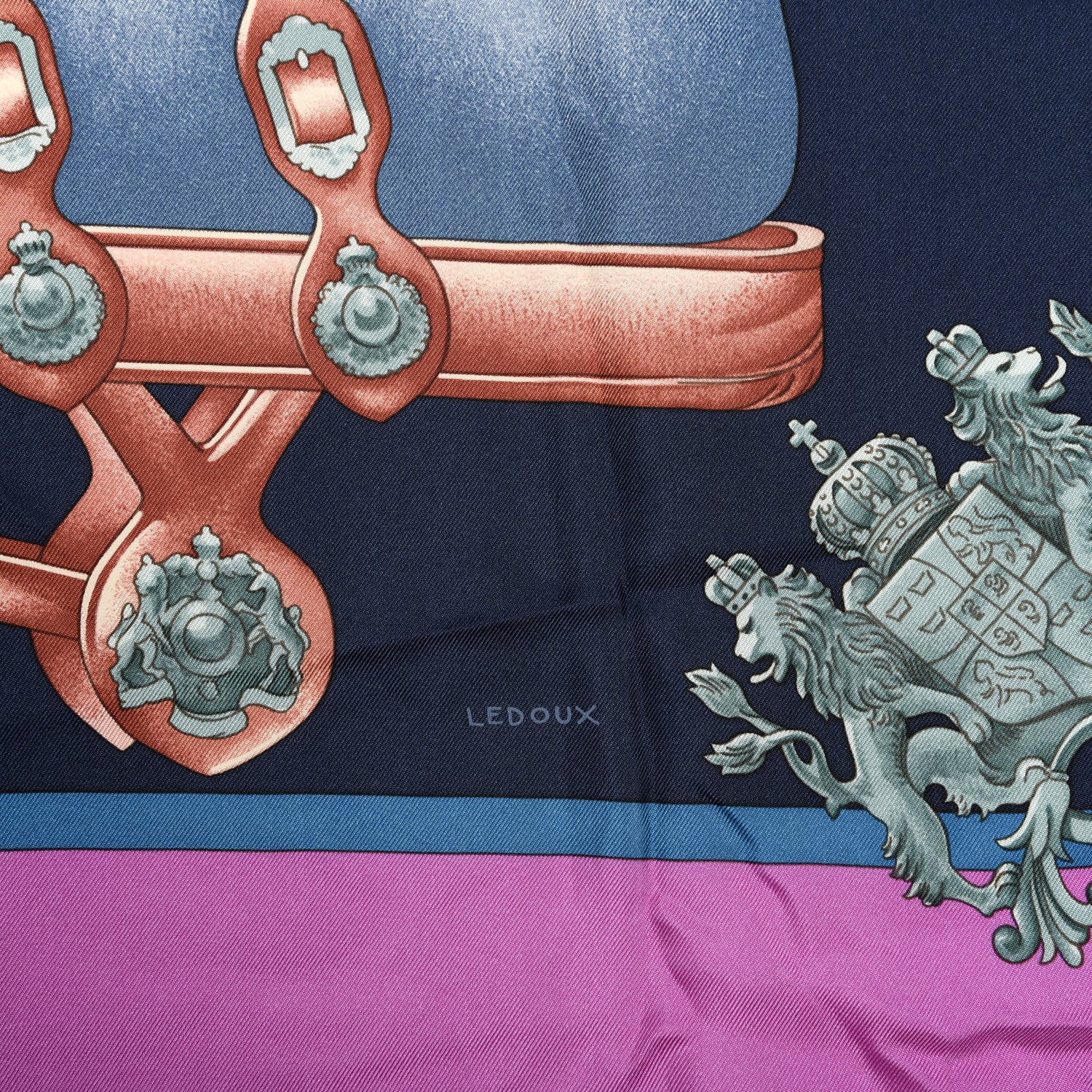 Hermes Silk Harnais De Cour Scarf 90 3 of 4