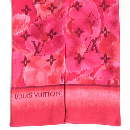 Louis Vuitton Silk Monogram Ikat Summer Bandeau Rose Indien 4 of 12