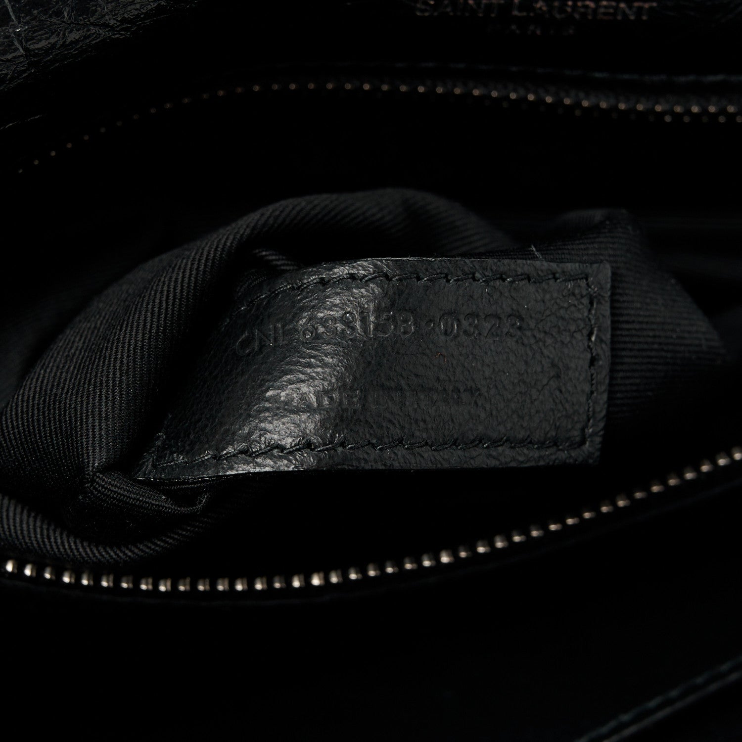 Saint Laurent Crinkled Calfskin Matelasse Monogram Medium Niki Chain Satchel Black 8 of 11