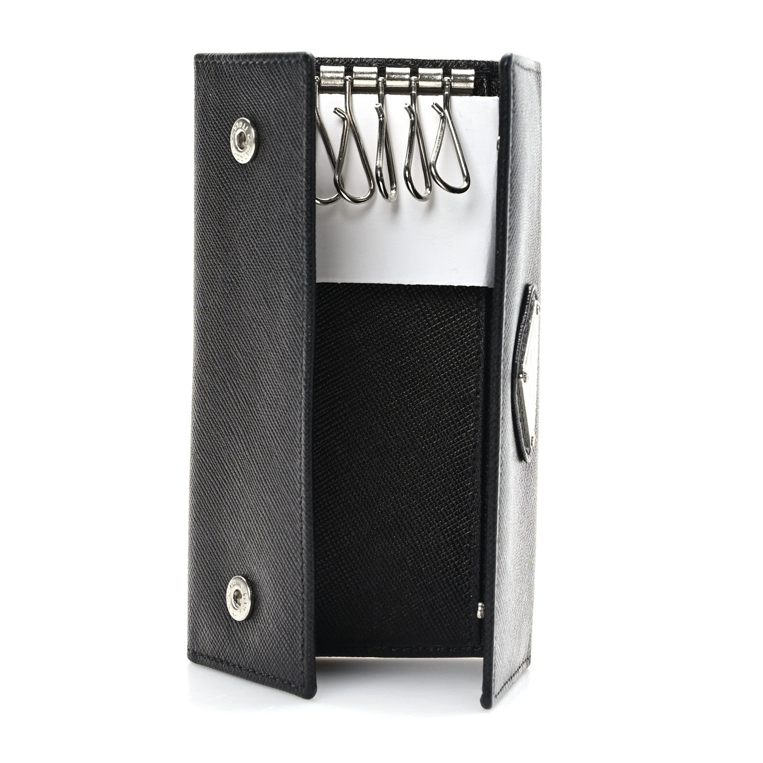 Prada Saffiano Metal 6 Key Holder Black 5 of 8
