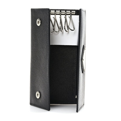 Prada Saffiano Metal 6 Key Holder Black 5 of 8