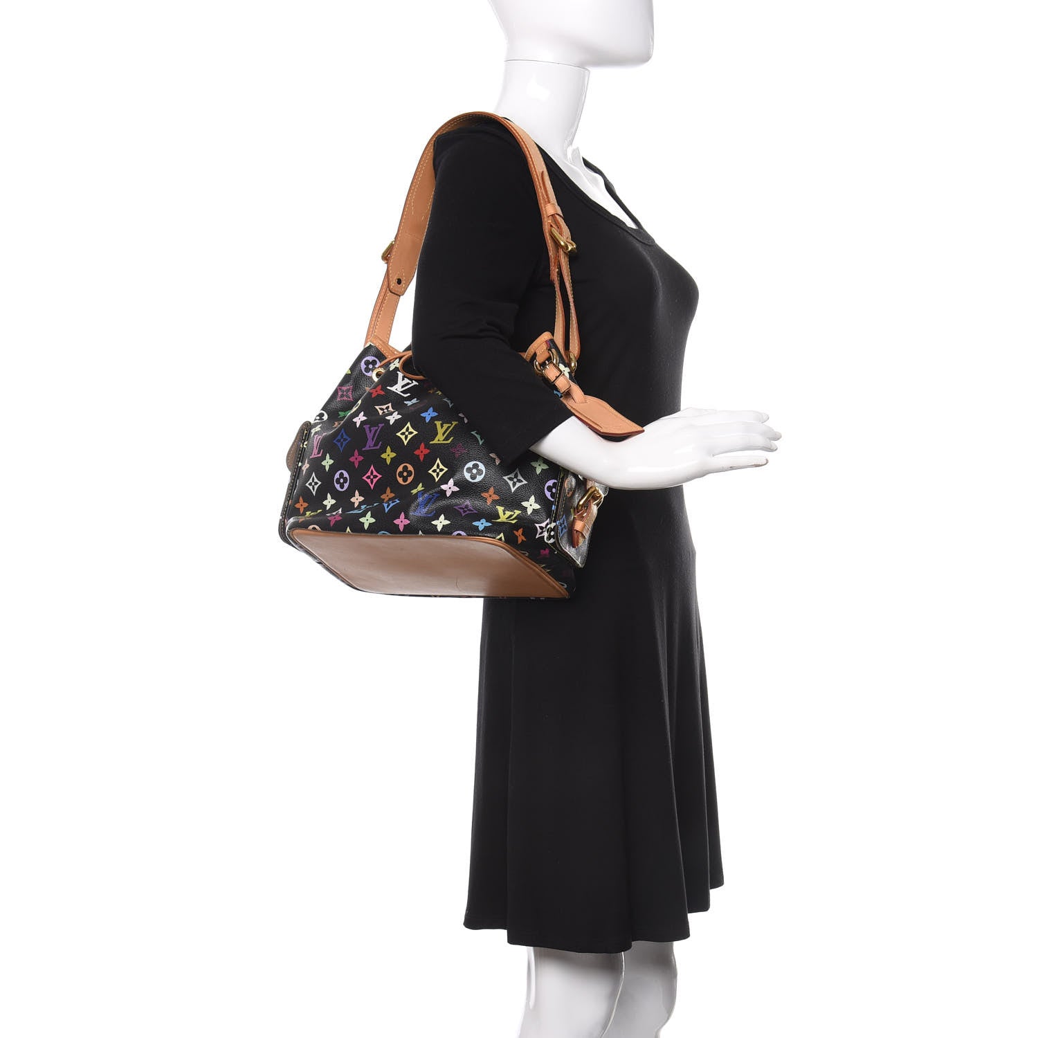 Louis Vuitton Monogram Multicolor Petit Noe Black 2 of 10