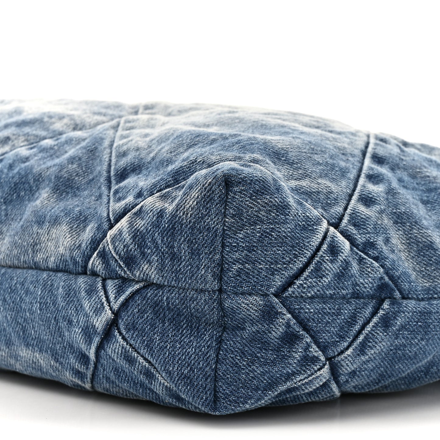 Denim Quilted Small Chanel 22 Blue