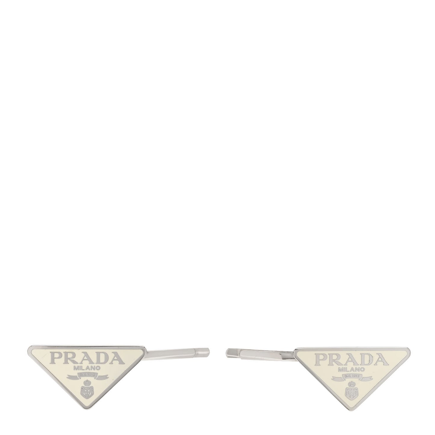 Metal Triangle Hair Clip Set White