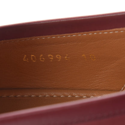 Gucci Calfskin Horsebit Mens Jordaan Loafers 10 Strong Red 9 of 11
