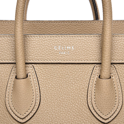 Celine Drummed Calfskin Nano Luggage Dune 7 of 9