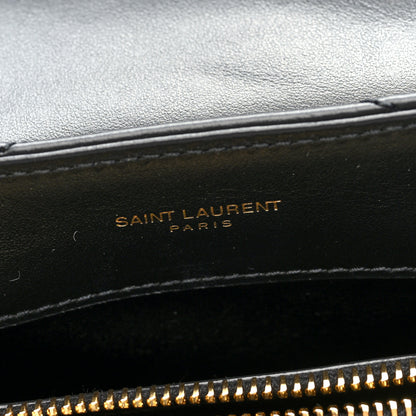 Saint Laurent Calfskin Y Quilted Monogram Small Loulou Chain Satchel Black 6 of 9