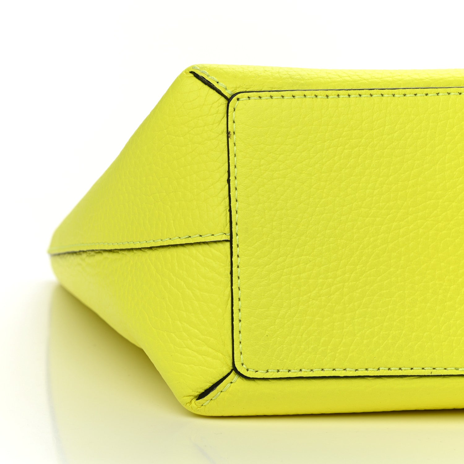 Burberry Grainy Calfskin Remington Tote Neon Yellow 8 of 14