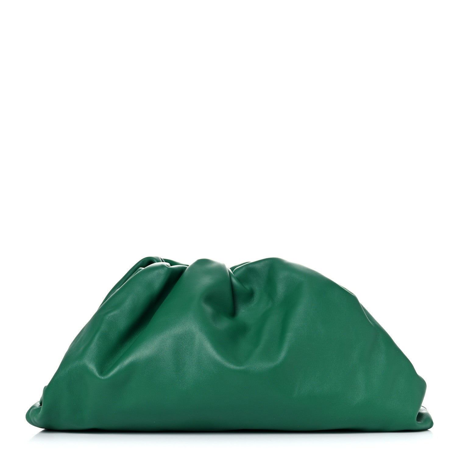Bottega Veneta Smooth Butter Calf The Pouch Oversized Clutch Racing Green 1 of 11