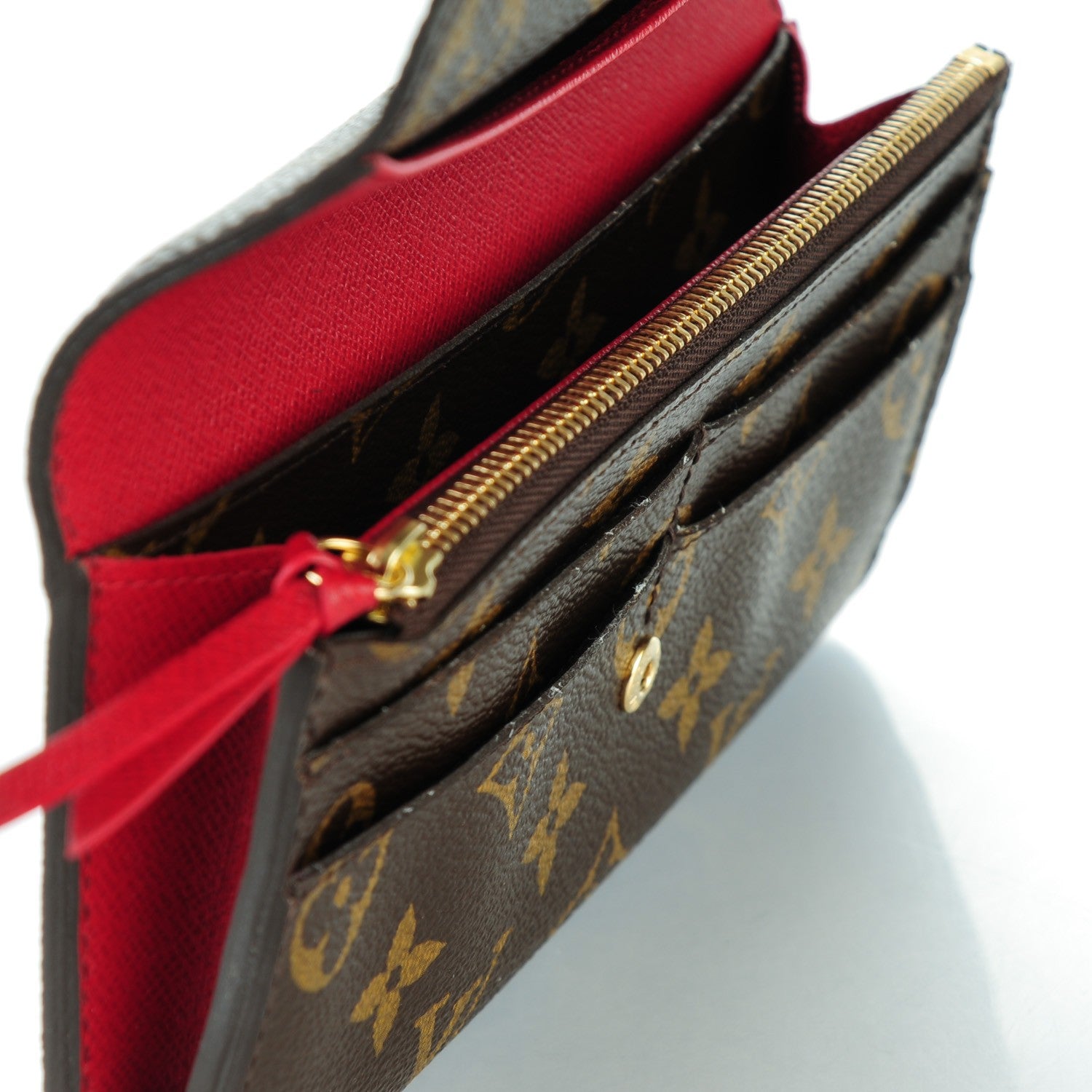Louis Vuitton Monogram Emilie Wallet Red 9 of 9