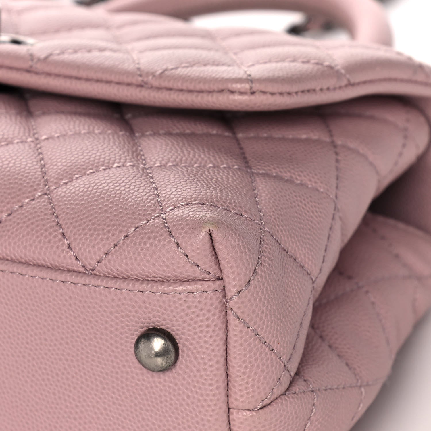 Chanel Caviar Quilted Mini Coco Handle Flap Pink 10 of 14