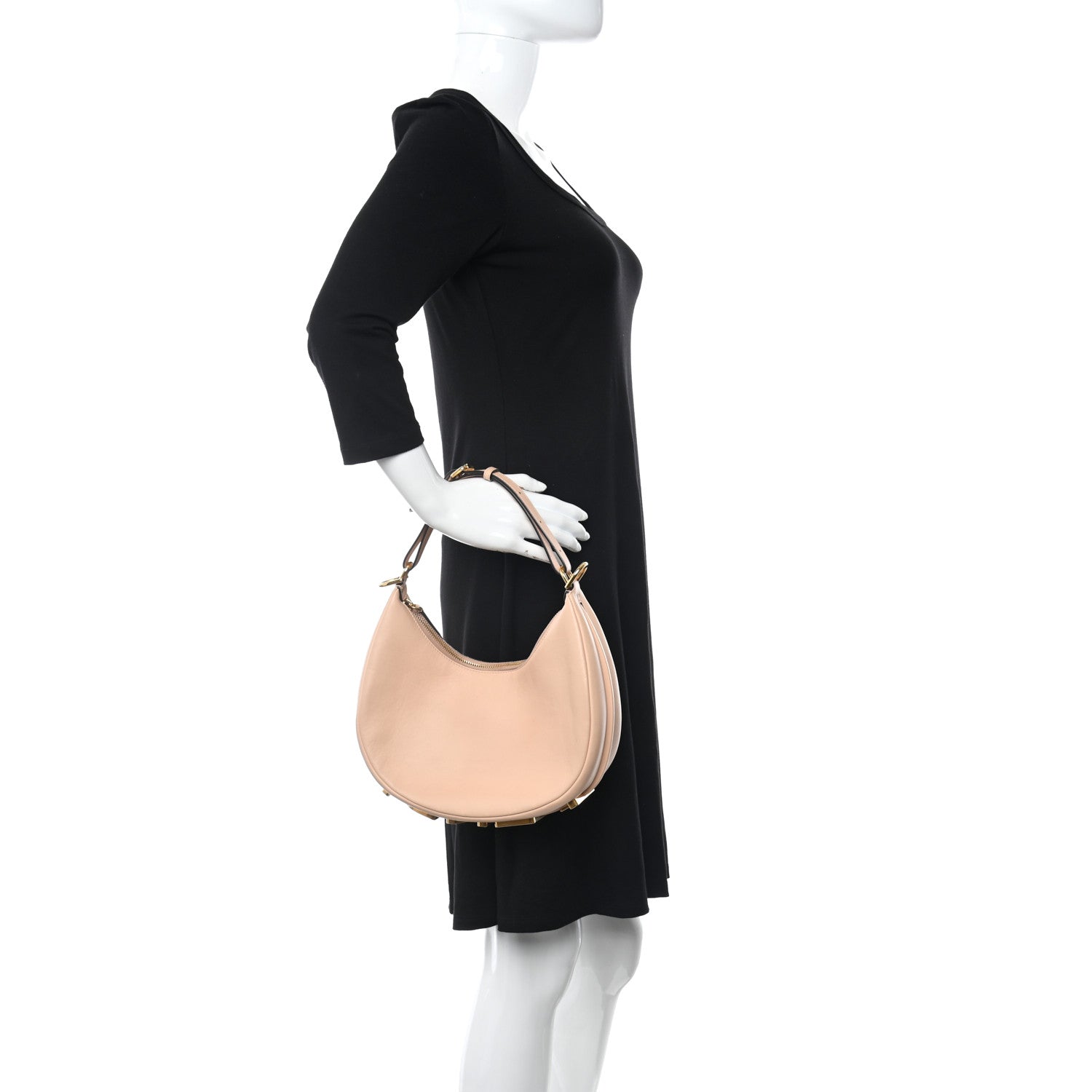 Fendi Vitello Grace Matte Small Fendigraphy Hobo Bag Light Rose 2 of 11