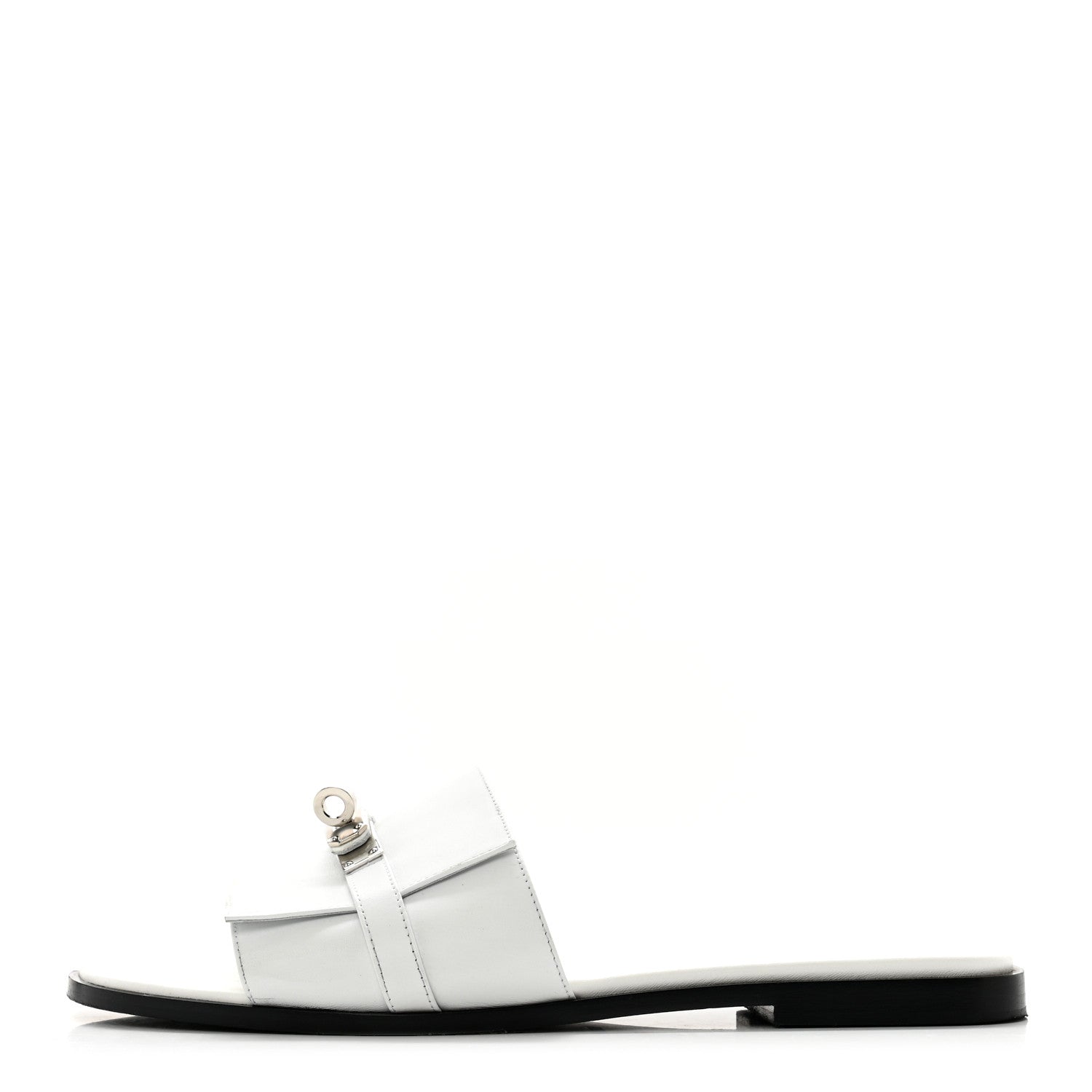 Hermes Calfskin Giulia Sandals 40.5 White 1 of 8