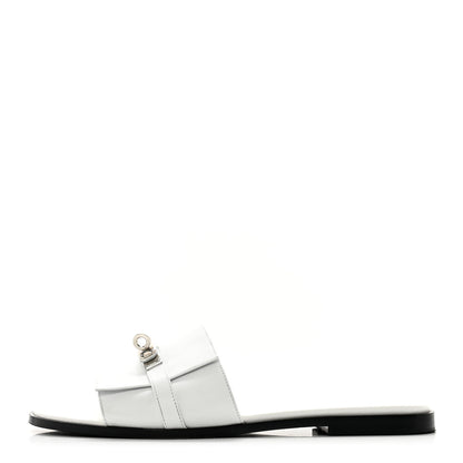Hermes Calfskin Giulia Sandals 40.5 White 1 of 8