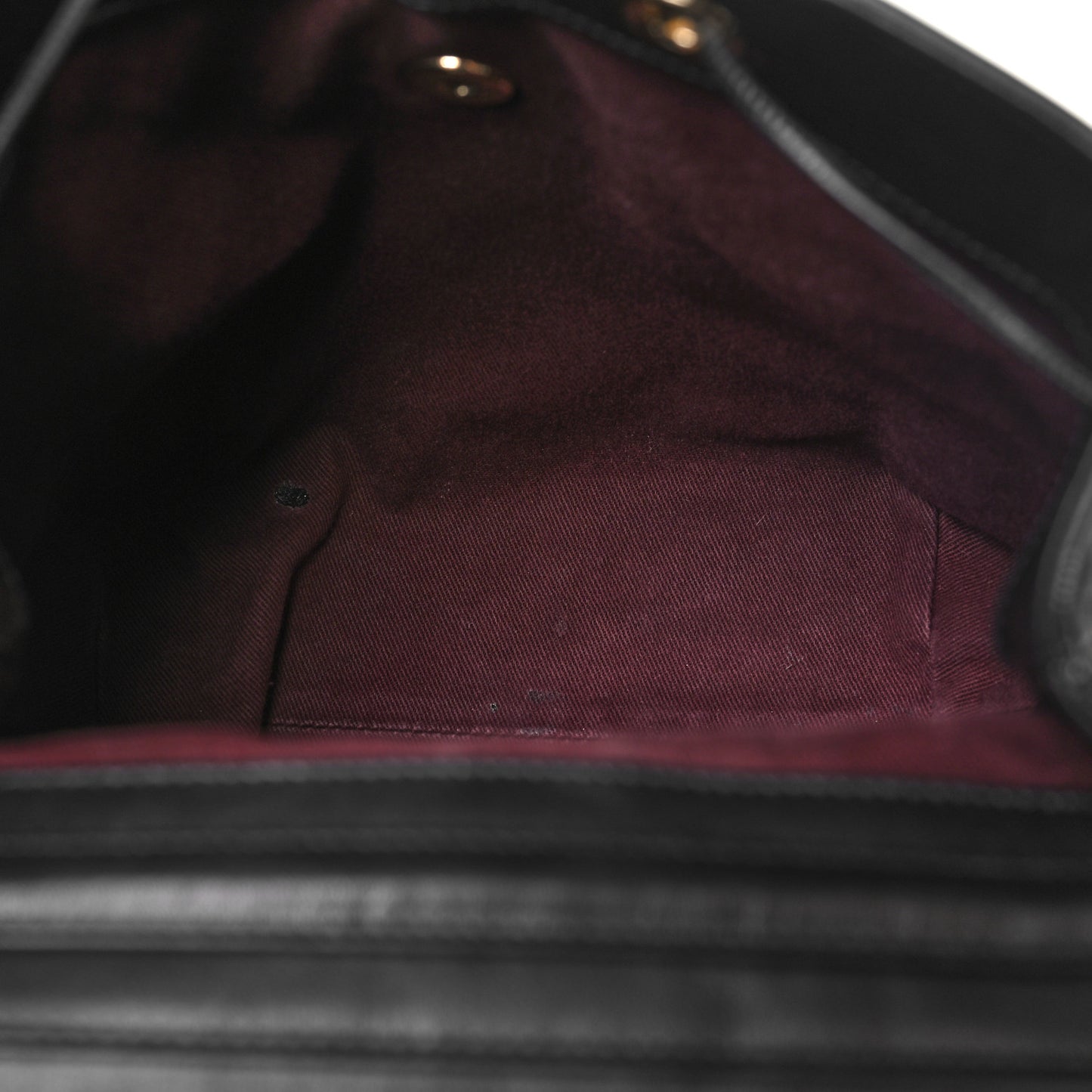 Grained Calfskin Chevron Stitched Backpack Black